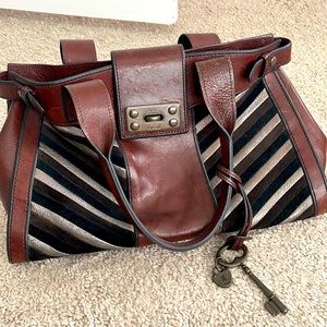Fossil Leather Handbag